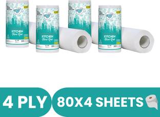 Kcofoil Charming Touch Kitchen Towel Roll 100% Virgin Pulp Pack of 4