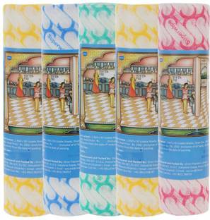 Superwipe Non-Woven Fabric Reusable and Washable Multi-Purpose Kitchen Roll (Extra Absorbent) (30 cm * 25 cm) (50 GSM) (Printed Sheet)