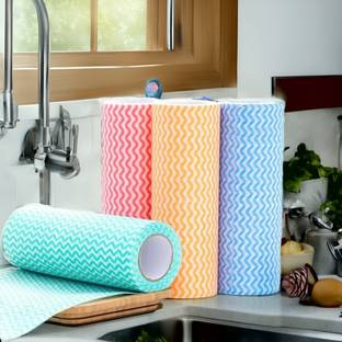 Liftoff Durable Pack of 4 Kitchen Tissue roll - Washable and Reusable 80sheet/roll w02v