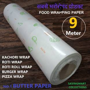 सेविंगमार्ट कलेक्शन्स SPECIAL 09 MTR | GREASE PROOF | BUTTER PAPER| FOOD WRAPPING PAPER| ROTI WRAP|