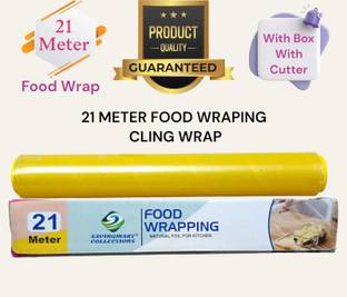 SAVINGMART COLLECTIONS 21 Meter Cling Wrap Biodegradable Food Grade Wrapping Cling Film Shrinkwrap
