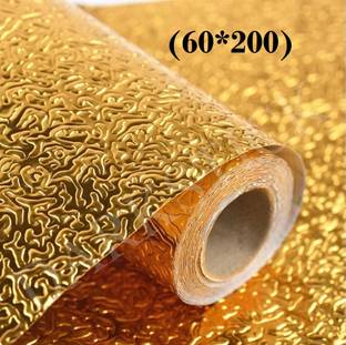 HYGEX Golden Foil Sticker For Kitchen - Kitchen Foil Paper Roll (60 x 200)