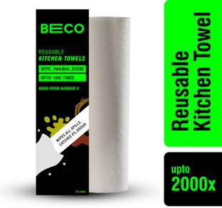 Beco Bamboo Reusable Kitchen Towel,Reusable upto 2000 time, 100% Natural &Ecofriendly