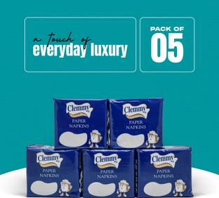 Clemmy super absorbent paper napkins for travel, car, home, office