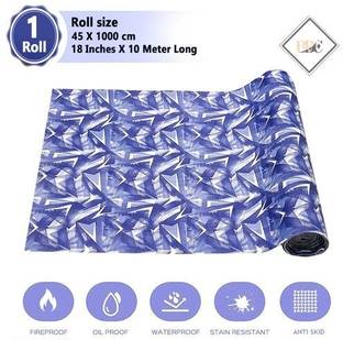 Best Buy Collection Blue Roll line design for Almirah, Drawer, Wardrobe Shelf , Kitchen