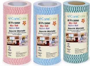 CareDone Kitchen Towel Roll Reusable for Multipurpose SuperAbsorbent,Dish Towels(Packof3)
