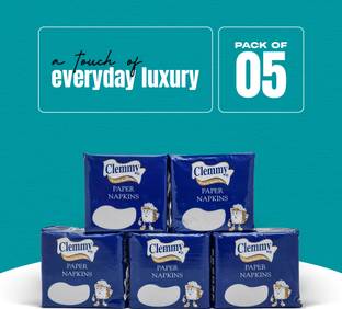 Clemmy super absorbent paper napkins for travel, car, home, office