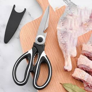 व्यप्त Heavy Duty Sharp Cooking Scissors for Kitchen, Chicken, Fish, Meat, Vegetable स्टेनलेस स्टील ऑल - पर्पस सीज़र