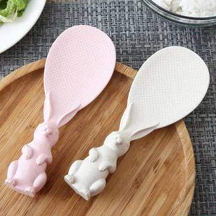 vedvit Rabbit Standing Rice Spoon Non-Stick Serving Spoon Kitchen Cooking Tableware Kitchen Scoop