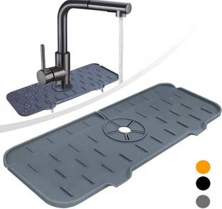 PIXEL ENTERPRISE Silicone Faucet Mat For Kitchen Sink - Splash Guard Kitchen Cleaner