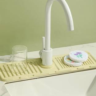 DAXVIN GUJRAT Silicone Faucet Splash Guard Mat Collapsible Strainer