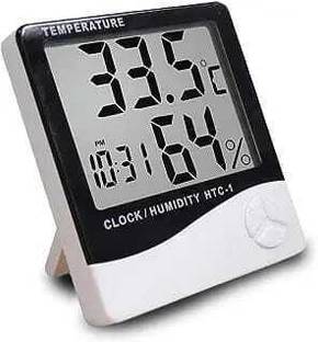 Myqualitysure Temperature Humidity Time Display Clock Room Temperature Wall Mount for Home Touch Free Kitchen Thermometer