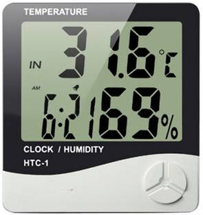 onechance Digital Temperature Time Display Meter with Alarm Clock, Wall Mounting sensor Thermometer with Fork Kitchen Thermometer