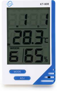 DGARYS Humidity Indicator, Clock Durable & Highly Accurate Large LCD Display Touch Free Kitchen Thermometer