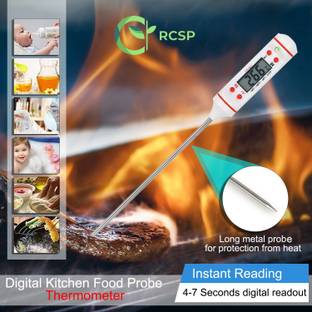RCSP digital food thermometer for cooking instant read meat sensor probe kitchen thermometer (TP-101) Thermometer with Fork Kitchen Thermometer
