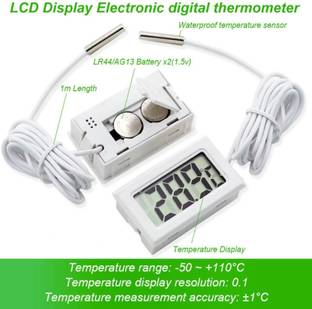 BALRAMA New Arrival Pocket Hygrometer Mini Small Digital Thermo Hygro Humidity Meter + Temperature Meter Tester Room Thermometer with LCD Panels Inline Connections + Built-in Detector Sensor Electronic Gauge -50° to 110°C PM-10 Mini Fridge Thermometer Pin-Type Digital Moisture Measurer