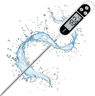uptodatetools Food Thermometer, Digital Meat Cooking Thermometer Instant Read Long Probe Thermometer with Fork Kitchen Thermometer