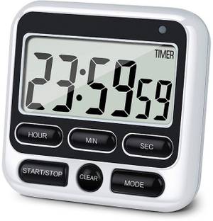 HANNEA LCD Digital Timer Magnet Alarm Clock 24hs Countdown Timer Digital Kitchen Timer