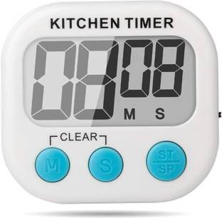 SYGA Digital Loud Alarm LCD Display and Retractable Stand- White Digital Kitchen Timer