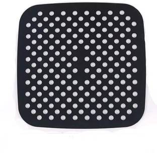 J REUSABLE Air Fryer Liners – 8.5 Inch NON-STICK Silicone Basket Mats Black Digital Kitchen Timer