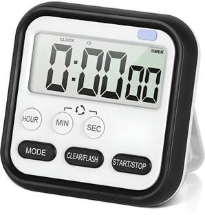 FLOXIT electronic Alarm Clock Timer with Flashing Light Multiuse Timer Digital Kitchen Timer