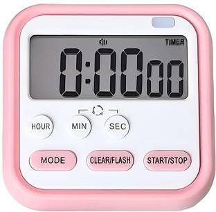 Krusan Magnetic Alarm Clock with Large LCD Display and Loud Digital Kitchen Timer