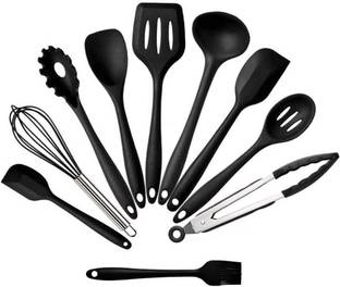 Zollyss Silicone Kitchen Utensils Set, BPA Free Non-Sticks Silicone Turner Tongs Spatula Kitchen Tool Set