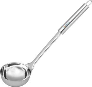 HOMESTIC Stainless Steel Serving Ladle|Nonstick Chamcha for Kitchen|9 cm|Silver Kitchen Tool Set