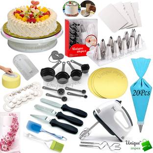 Unique Impex + cake baking set + cake making materials combo set with blender Kitchen Tool Set