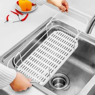 V2H Wrought Iron Dish Sink Drain Kitchen Storage Rack - Multicolour Kitchen Tool Set