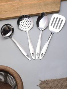 HOMFRO Kitchen Tools Stainless Steel Heavy Gauge Non-Stick 4 Piece Set Kitchen Tool Set