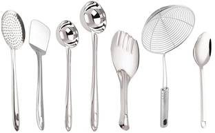 Eagean Stainless Steel Cooking and Serving Spoon Spatula, Set of 7 Kitchen Tool Set