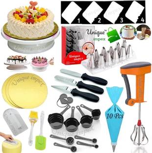 Unique Impex cake baking set + cake making materials with blender - Kitchen Tool Set