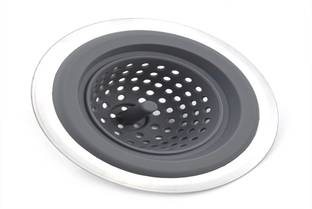 ज़ेकबी Stainless Steel Sink स्ट्रेनर किचन ड्रेन नेट बेसिन बास्केट फिल्टर / जाली सिल्वर और ग्रे रसोई उपकरण सेट