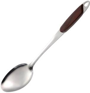 PERMAFROST Serving Spoons Cooking Spoon with Heat Resistant Plastic Handle,Spoon Set Stainless Steel Serving Spoon