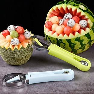 DoDoEnterprise Fruit Carving Tool Set for Melons, Cutter & Scooper – 4-in-1 Kitchen Gadget Stiff Putty Knife