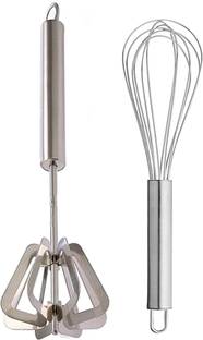 DreamBasket Mathani & Steel Whisk Kitchen Tool Set