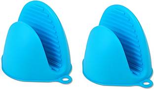 SYGA Syga Set Of 2 Silicone Pinch Grip Mitten Oven Mitt Gripper Grip Kitchen Potholder Utensil Tool(Blue) Kitchen Tool Set