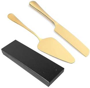 DHIMGU Stainless Steel Wedding Cake Knife and Server Set in a Box Kitchen Tool Set Kitchen Tool Set