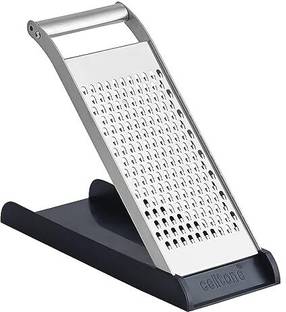 CELLTONE Stainless Steel Flat Vegetable Grater with Stand Container Kitchen Tool Set