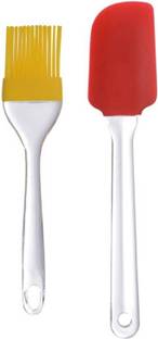 ट्रेब्बो Silicon Brush and Silicon Spatula Big Silicon Flat Pastry Brush रसोई उपकरण सेट
