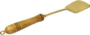 A & H ENTERPRISES Brass Turner With Wooden Handle for Flipping, Turning, Frying , Cooking Turner Kitchen Tool Set