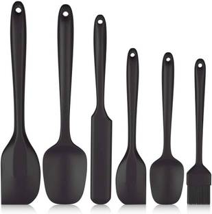 ZORIADA Silicone Kitchen Utensils Spoon Spatula Cooking Set- 6 Pcs Kitchen Tool Set