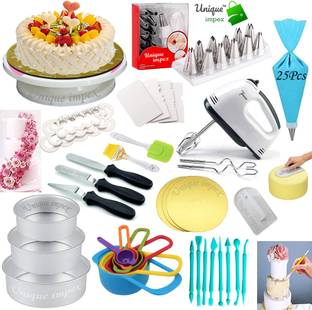 Unique Impex All In One Cake Making Tools Combo 12 in 1 - cake baking set Kitchen Tool Set