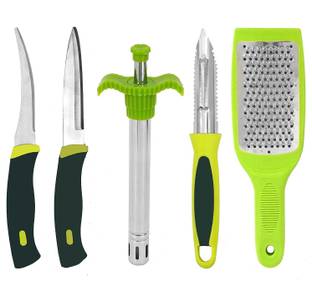 TULMAN 5pcs Multipurpose Kitchen Combo Knife Set Kitchen uitility Combo Kitchen Tool Set