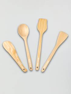 BSKING MART Pine wooden spatula Kitchen Tool Set