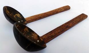 Devaa Coconut ladle, chiratta kayil , Wooden Thavi, Coconut Shell ladle, Thavi small 2 Kitchen Tool Set