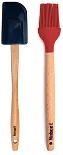 Nimbose Silicone Spatula With Oil Pastry Brush, HeatResistant for Baking Cooking BBQ Kitchen Tool Set
