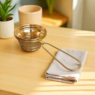 Asha Enchant Decor Brass Tea Strainer for Tea and Coffee Kitchen Tool Set