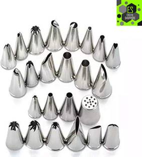 Excite Shoppers Quality Cake Decorating Nozzle Piping Set Stainless Steel Multi-opening Icing Nozzle